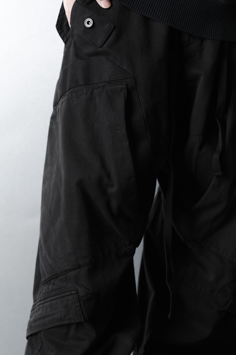 Multi strap Baggy pants Black