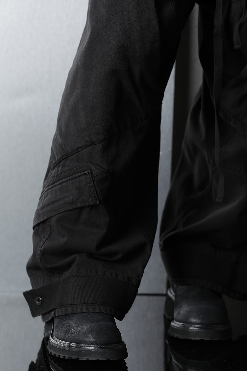 Multi strap Baggy pants Black