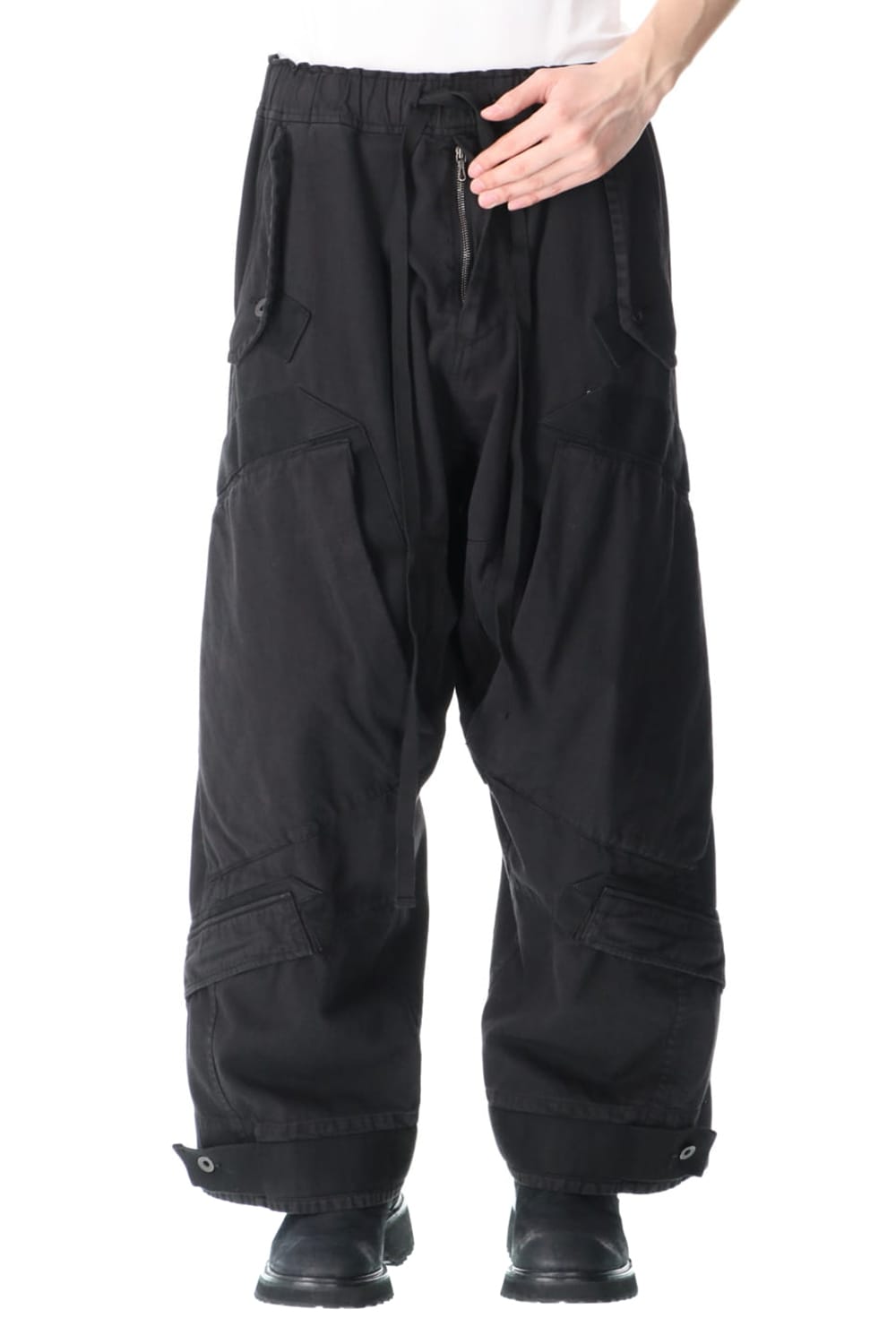 Multi strap Baggy pants Black