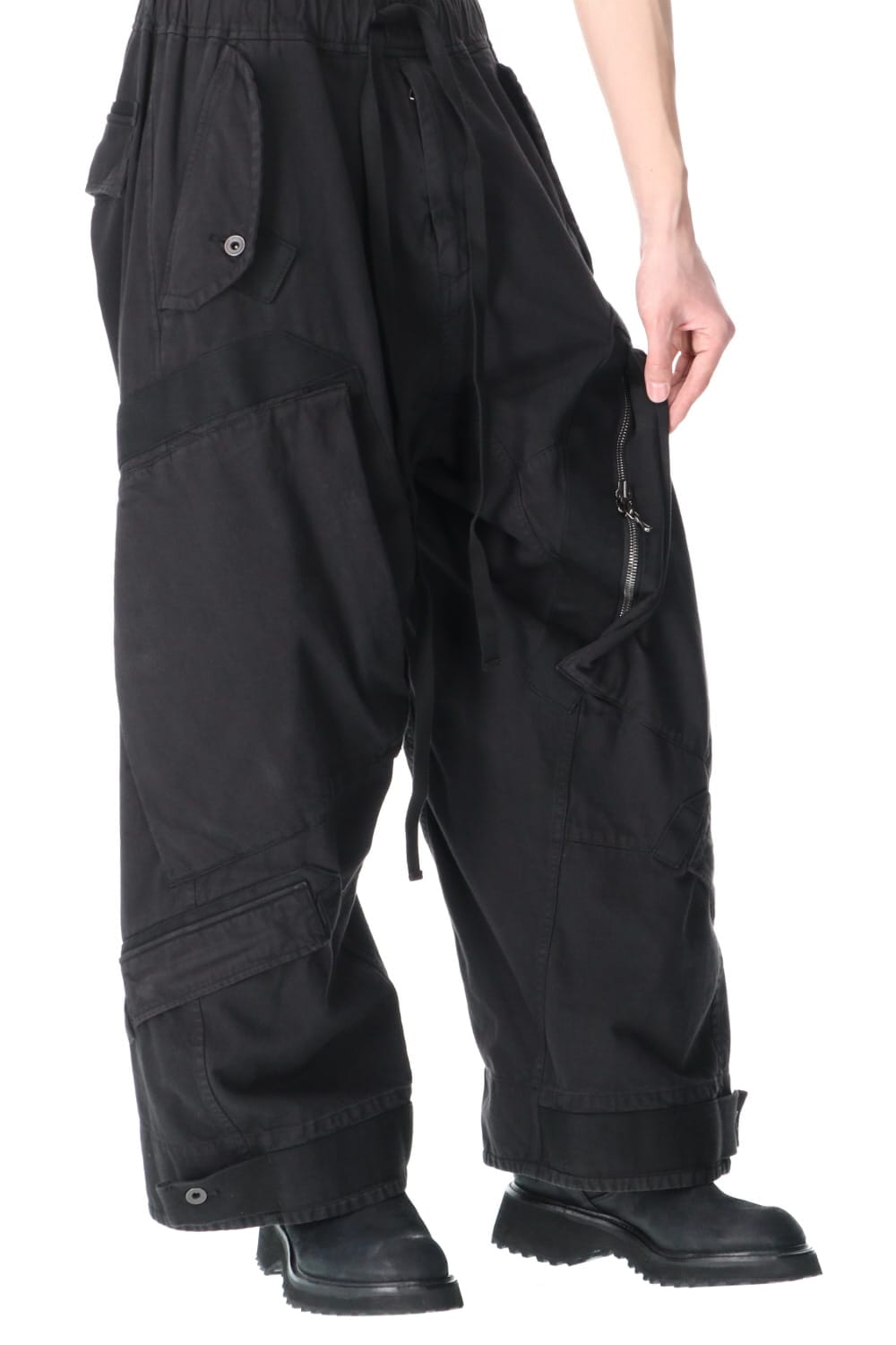 Multi strap Baggy pants Black