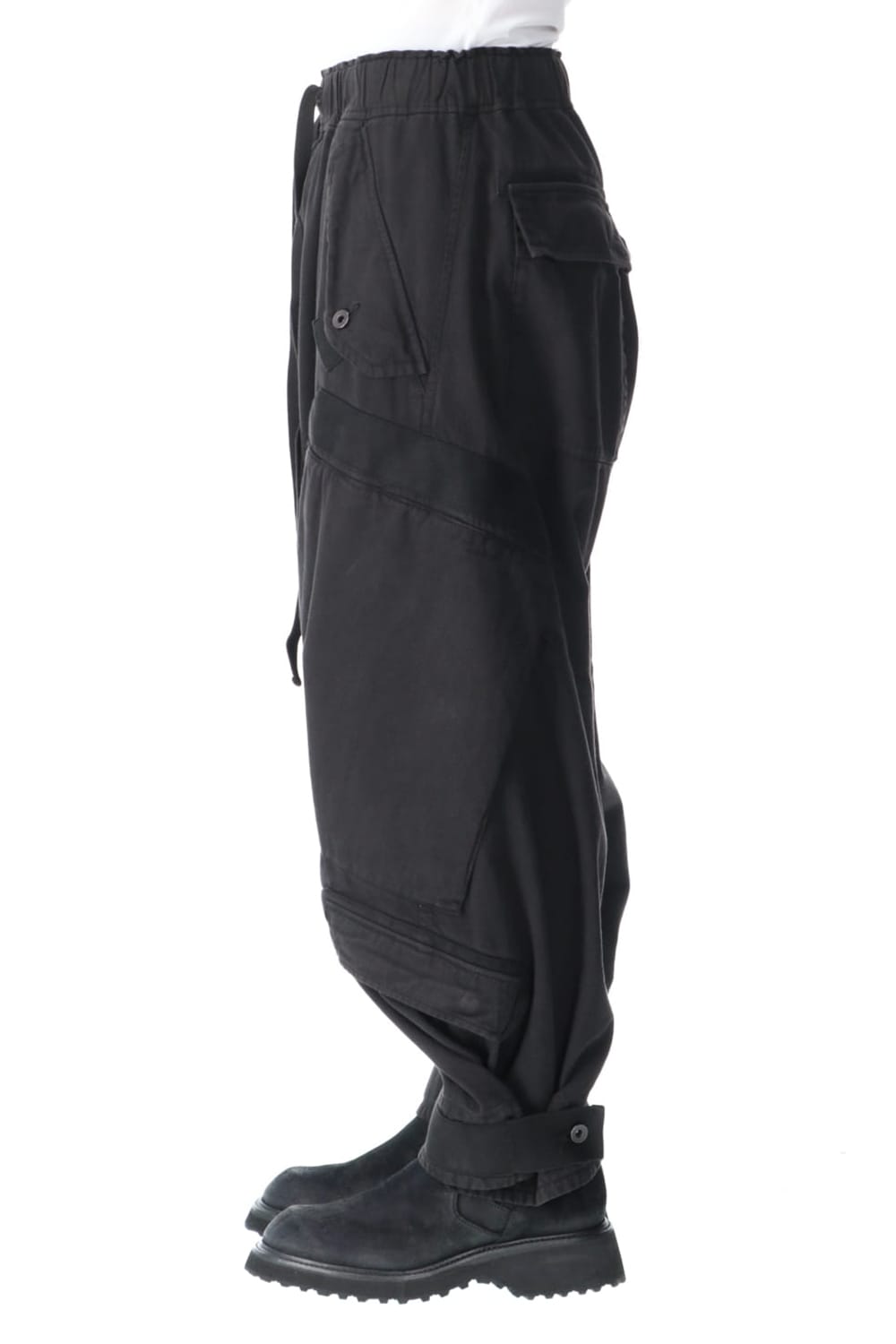 Multi strap Baggy pants Black