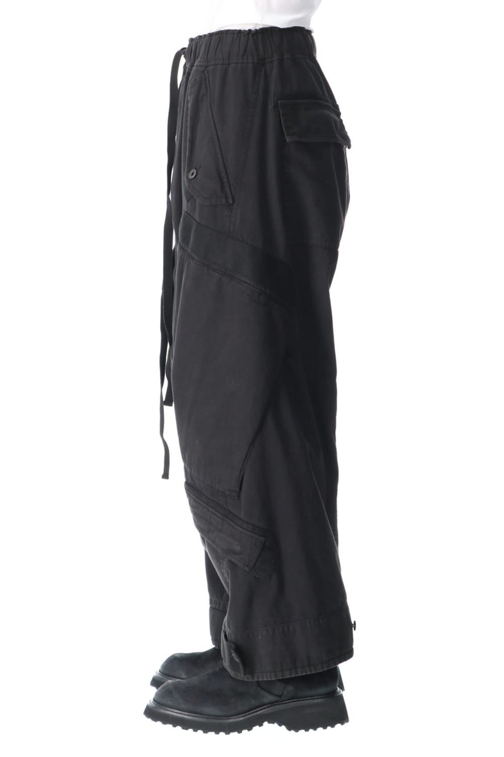 Multi strap Baggy pants Black