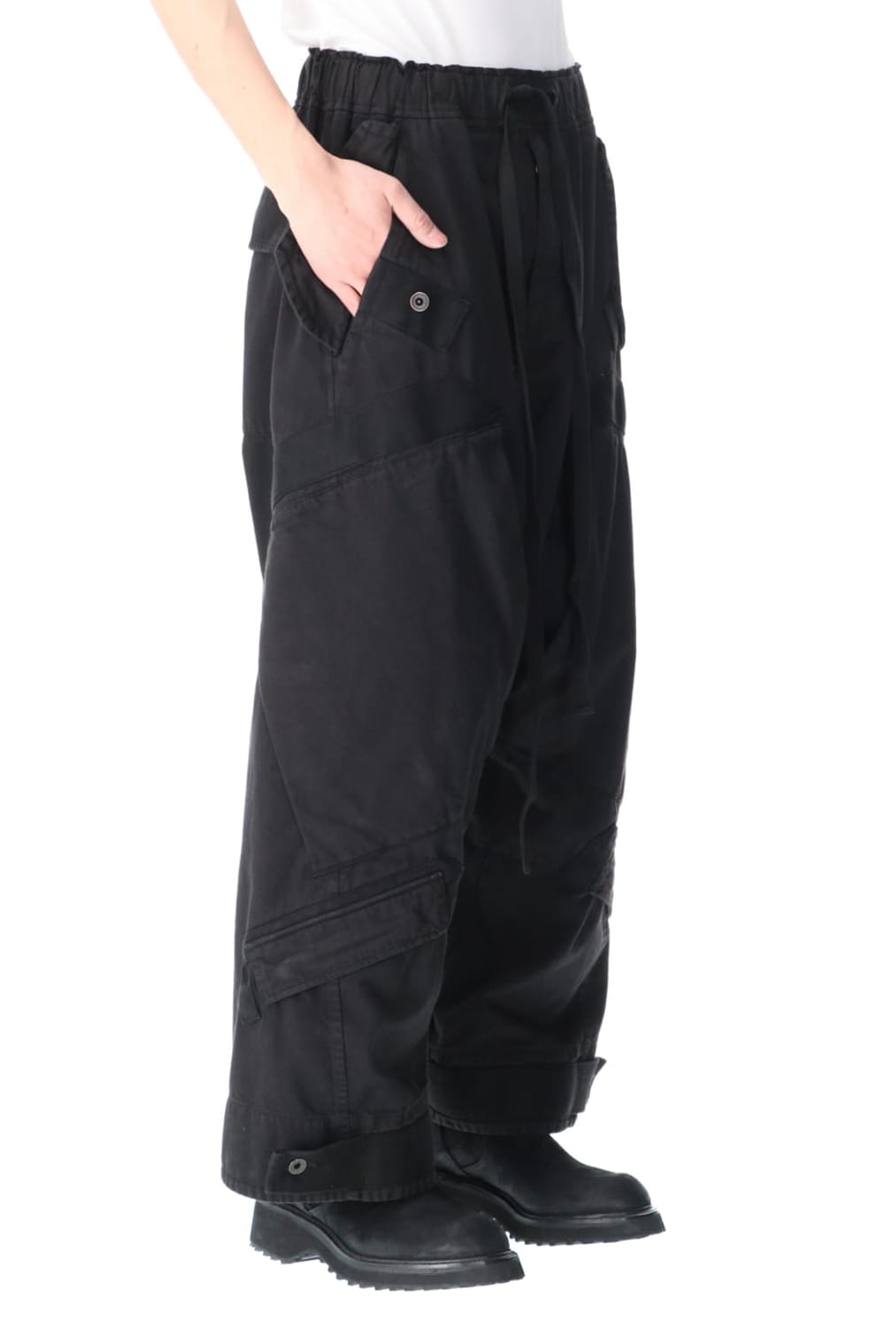 Multi strap Baggy pants Black