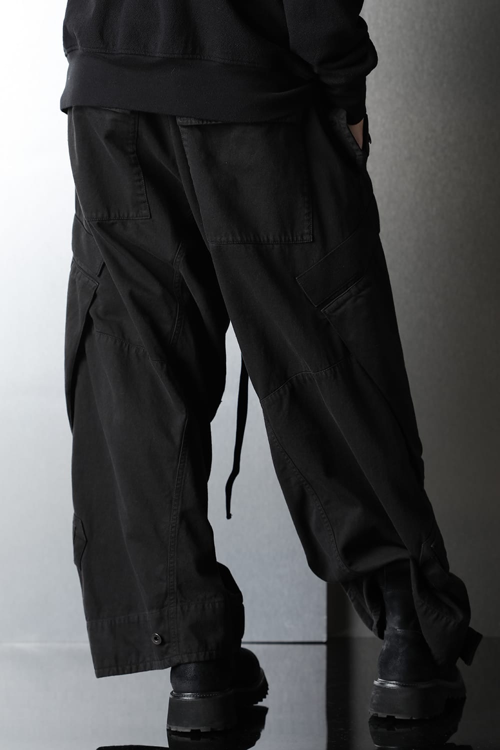Multi strap Baggy pants Black