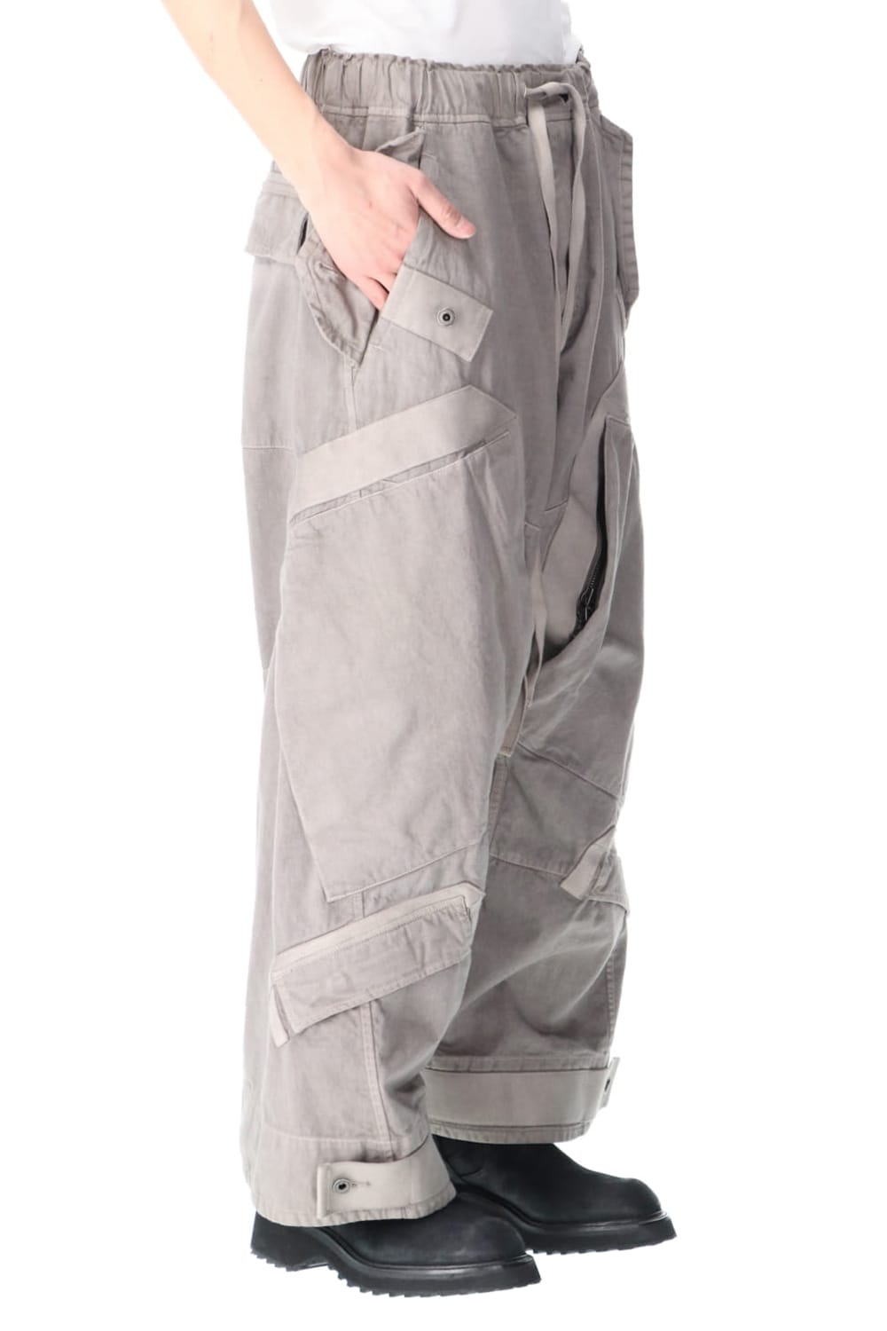 Multi strap Baggy pants Gray