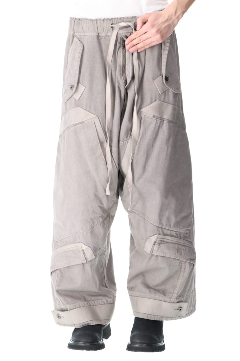 Multi strap Baggy pants Gray