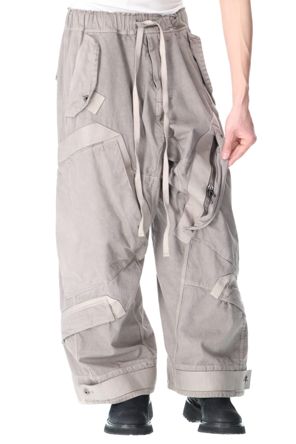 Multi strap Baggy pants Gray