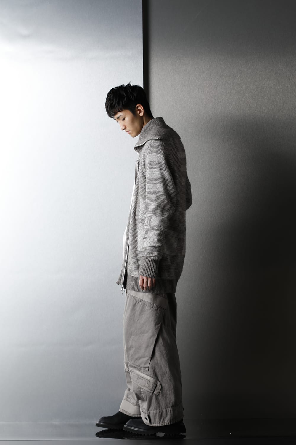 Multi strap Baggy pants Gray