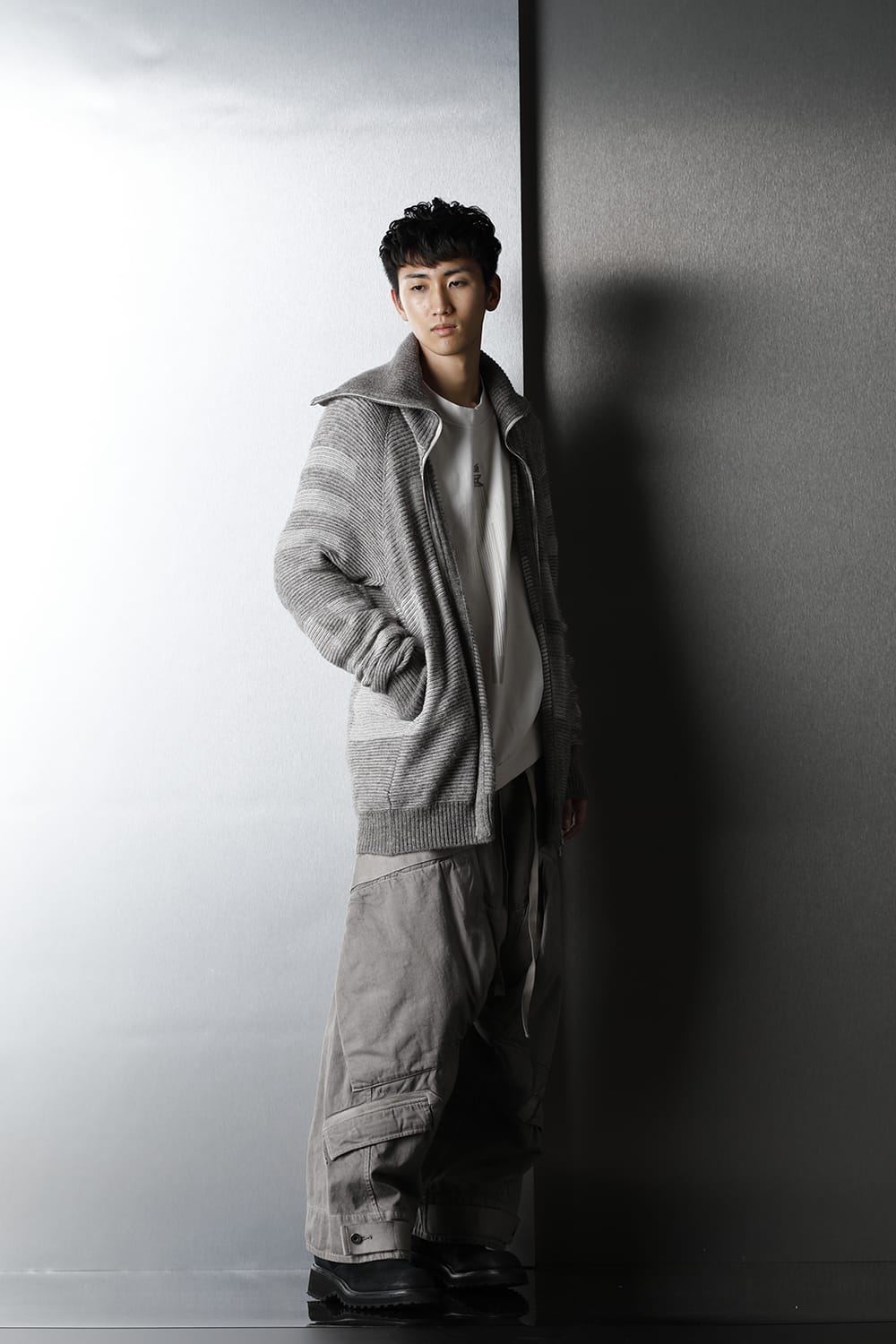 Multi strap Baggy pants Gray