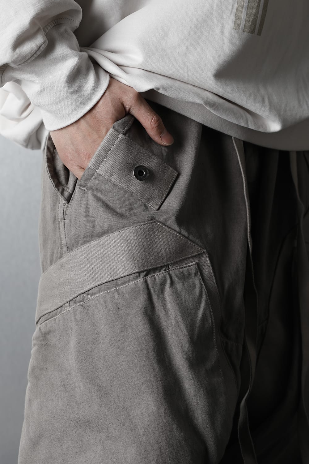Multi strap Baggy pants Gray