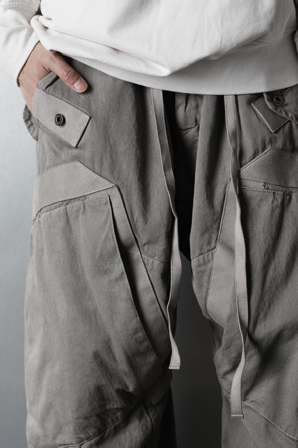 Multi strap Baggy pants Gray