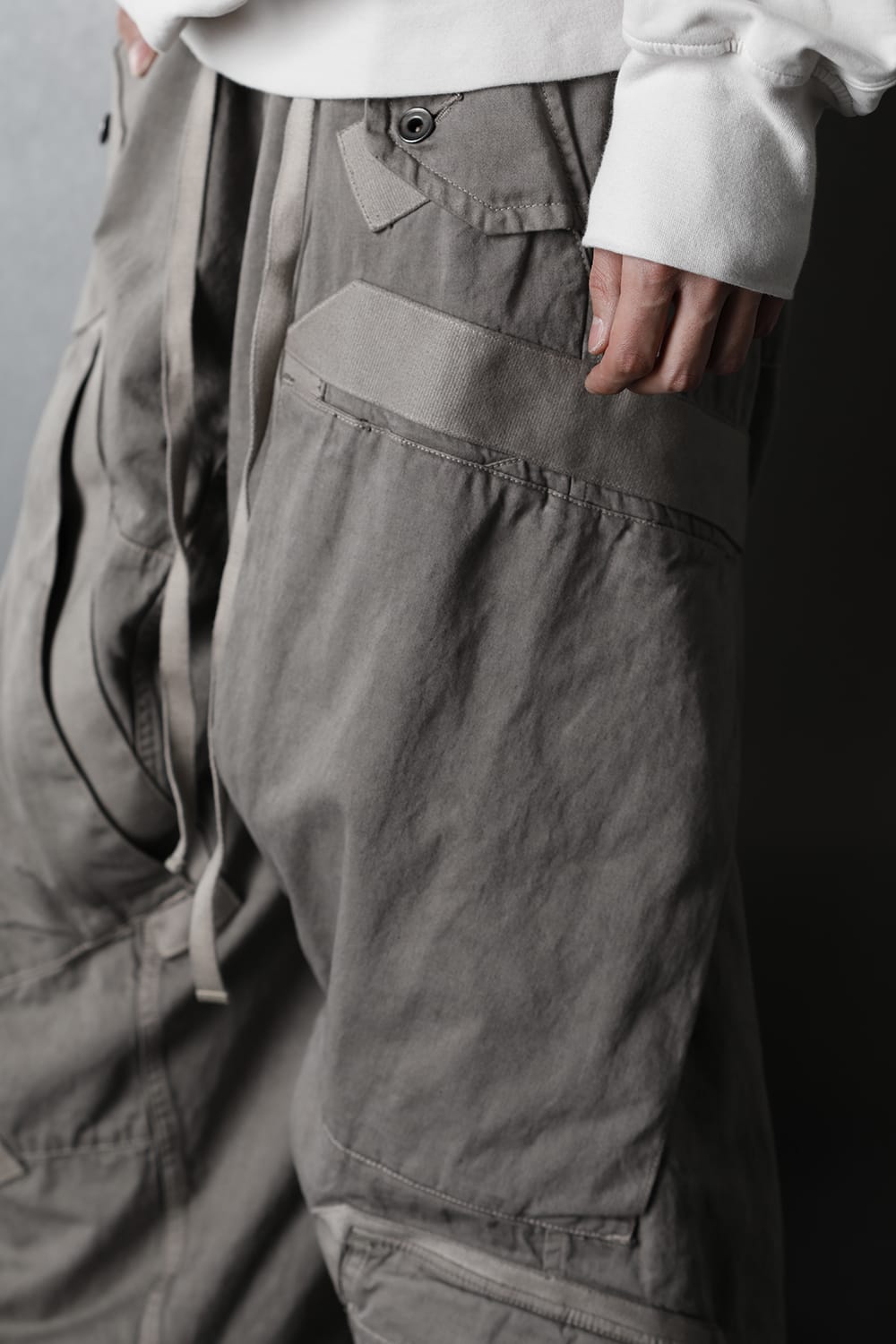Multi strap Baggy pants Gray