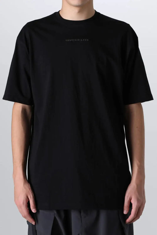 Cotton Jersey Embroidered S/S Tee Black