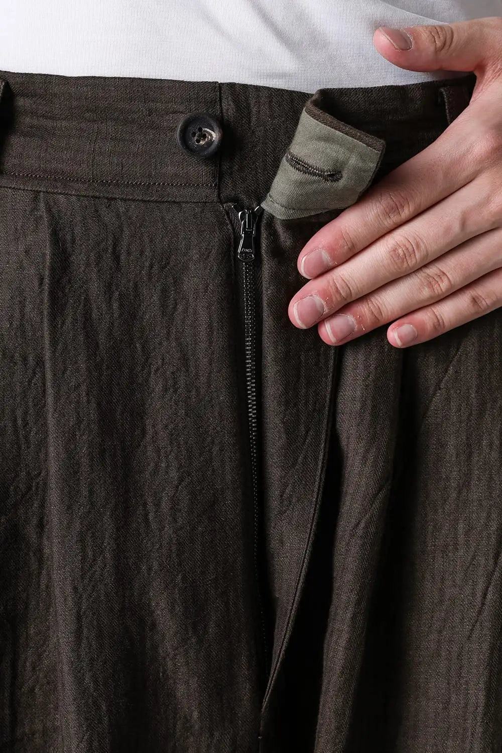 プレーテッドエクストラワイドレッグトラウザーズ