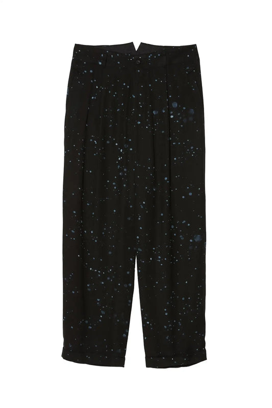 One Tuck Trousers Black