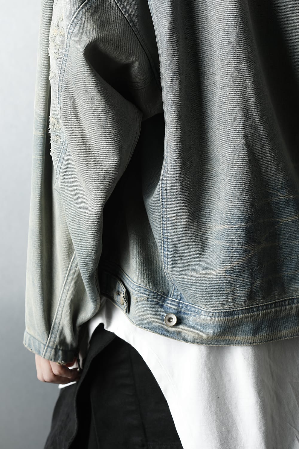 Damaged Biker Denimjacket Indigo