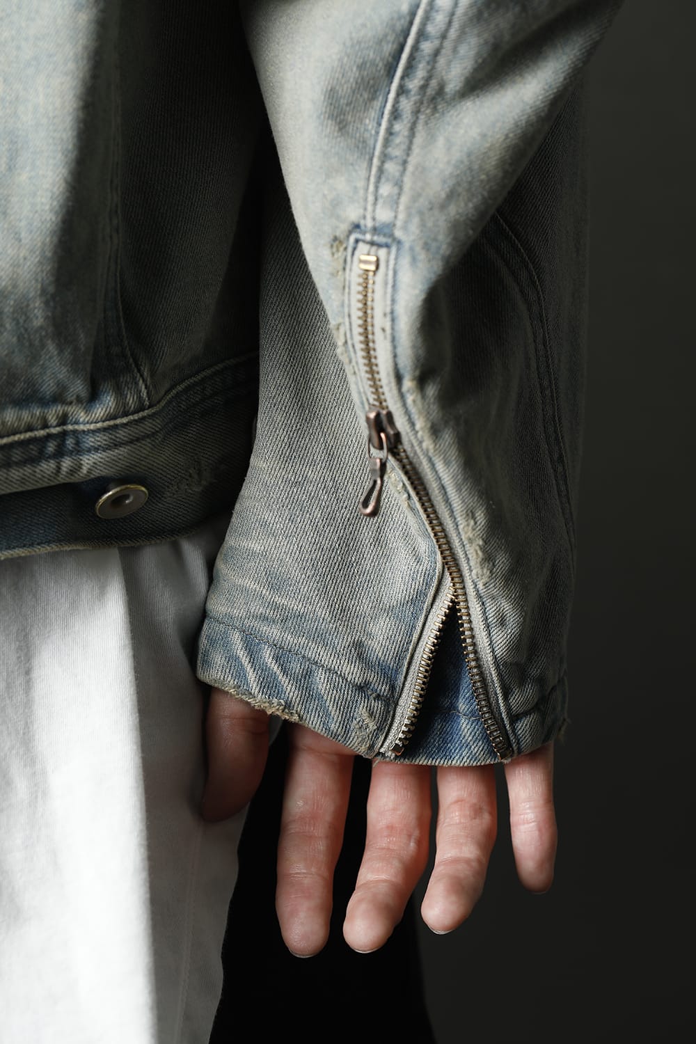Damaged Biker Denimjacket Indigo