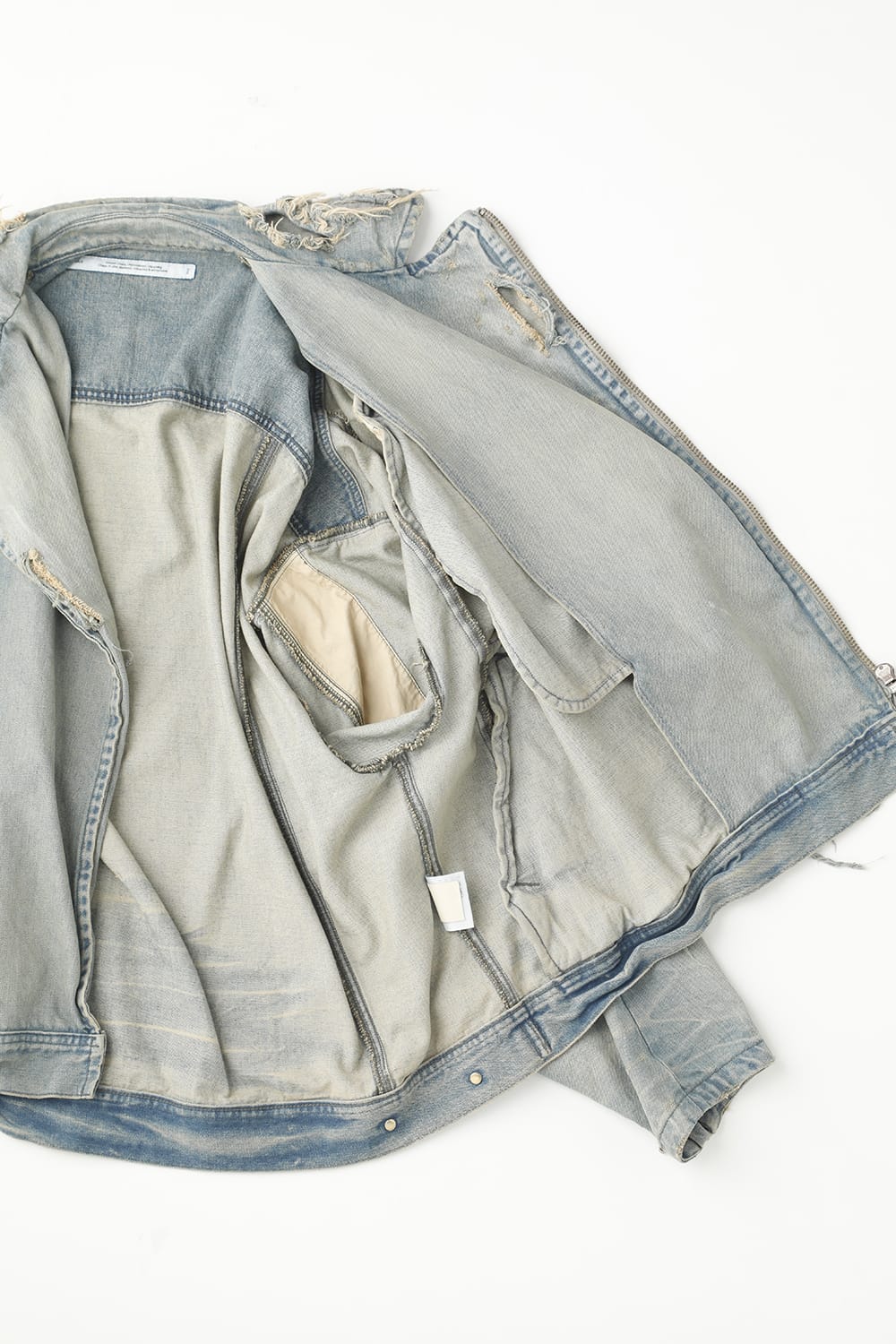 Damaged Biker Denimjacket Indigo
