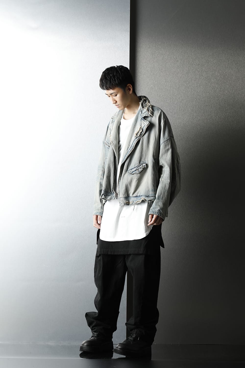 Damaged Biker Denimjacket Indigo