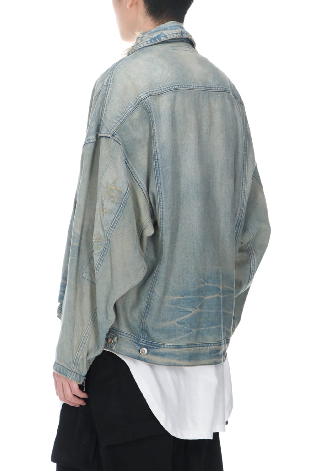 Damaged Biker Denimjacket Indigo