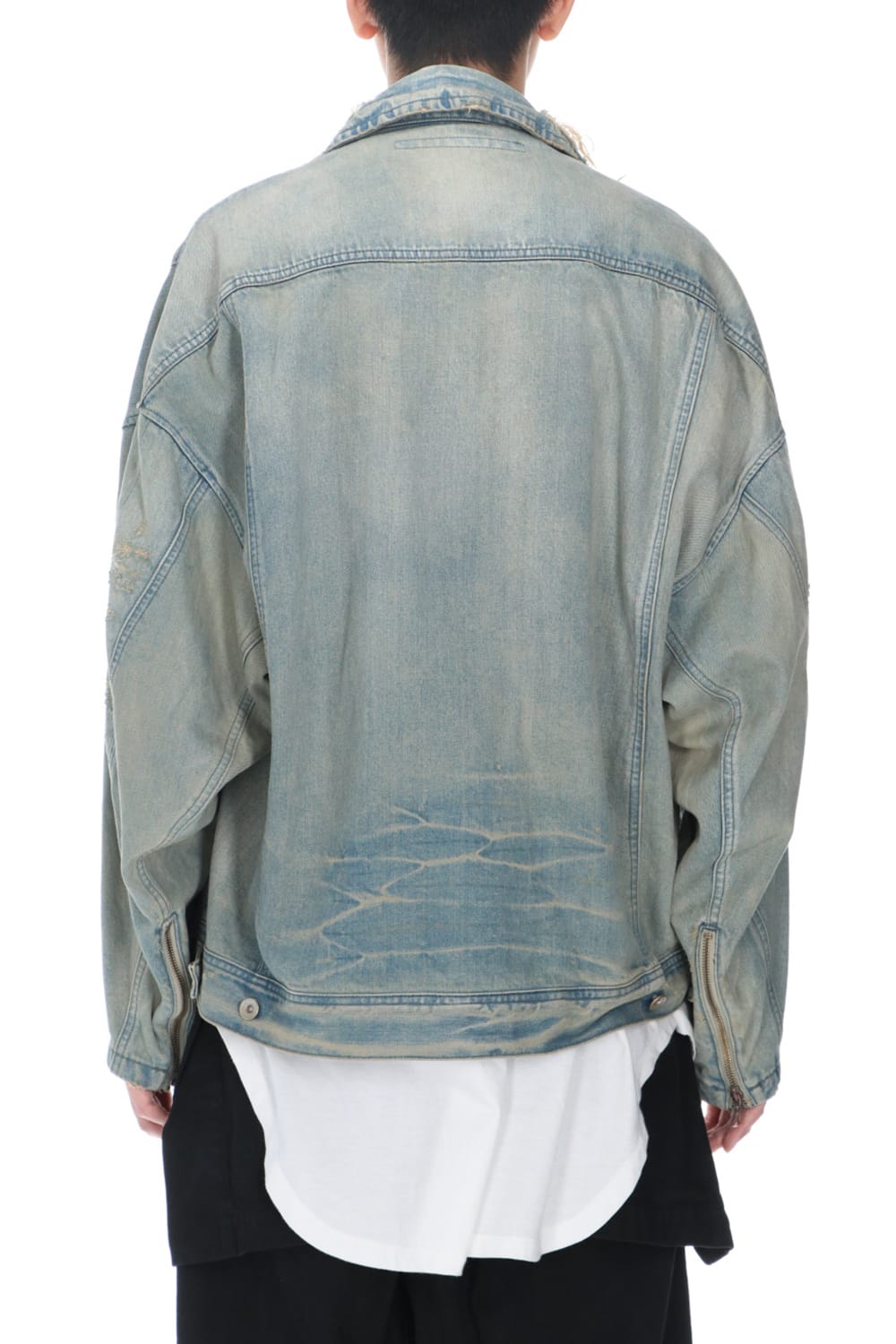 Damaged Biker Denimjacket Indigo