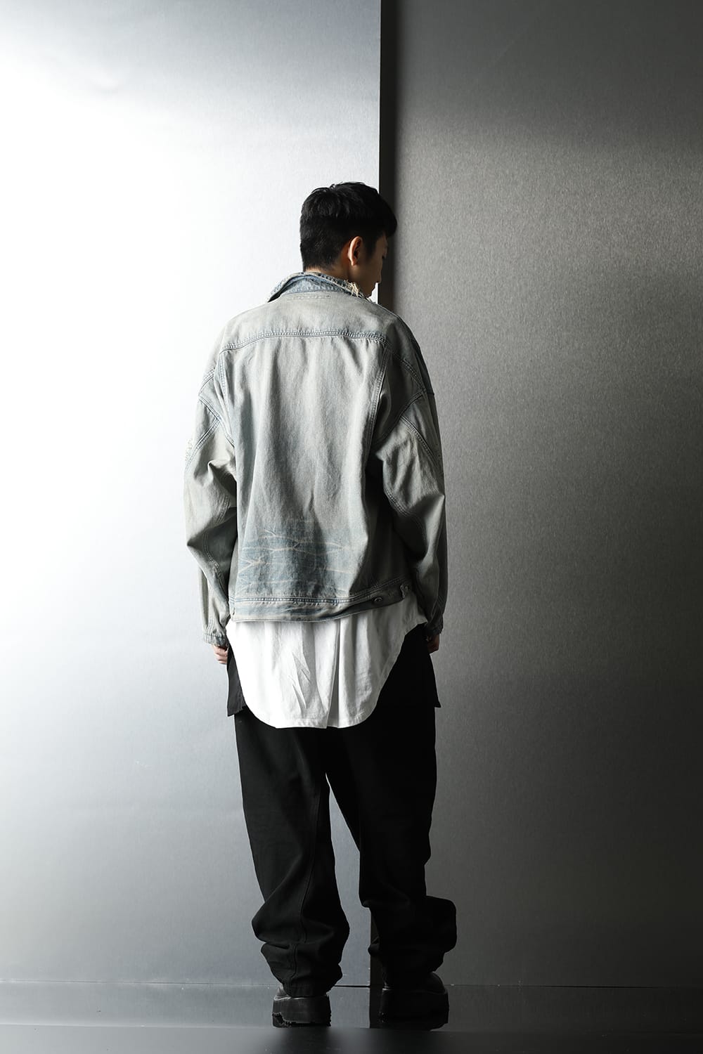 Damaged Biker Denimjacket Indigo