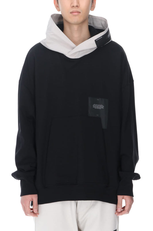 Nylon combo Hooded parka