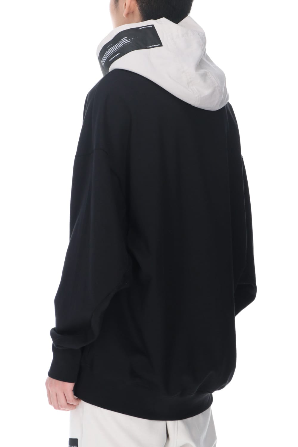 Nylon combo Hooded parka