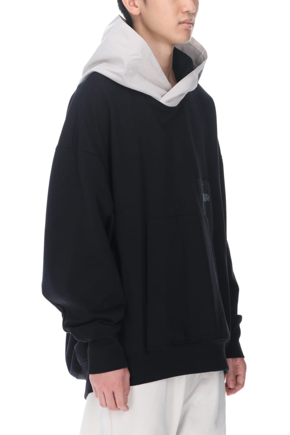 Nylon combo Hooded parka