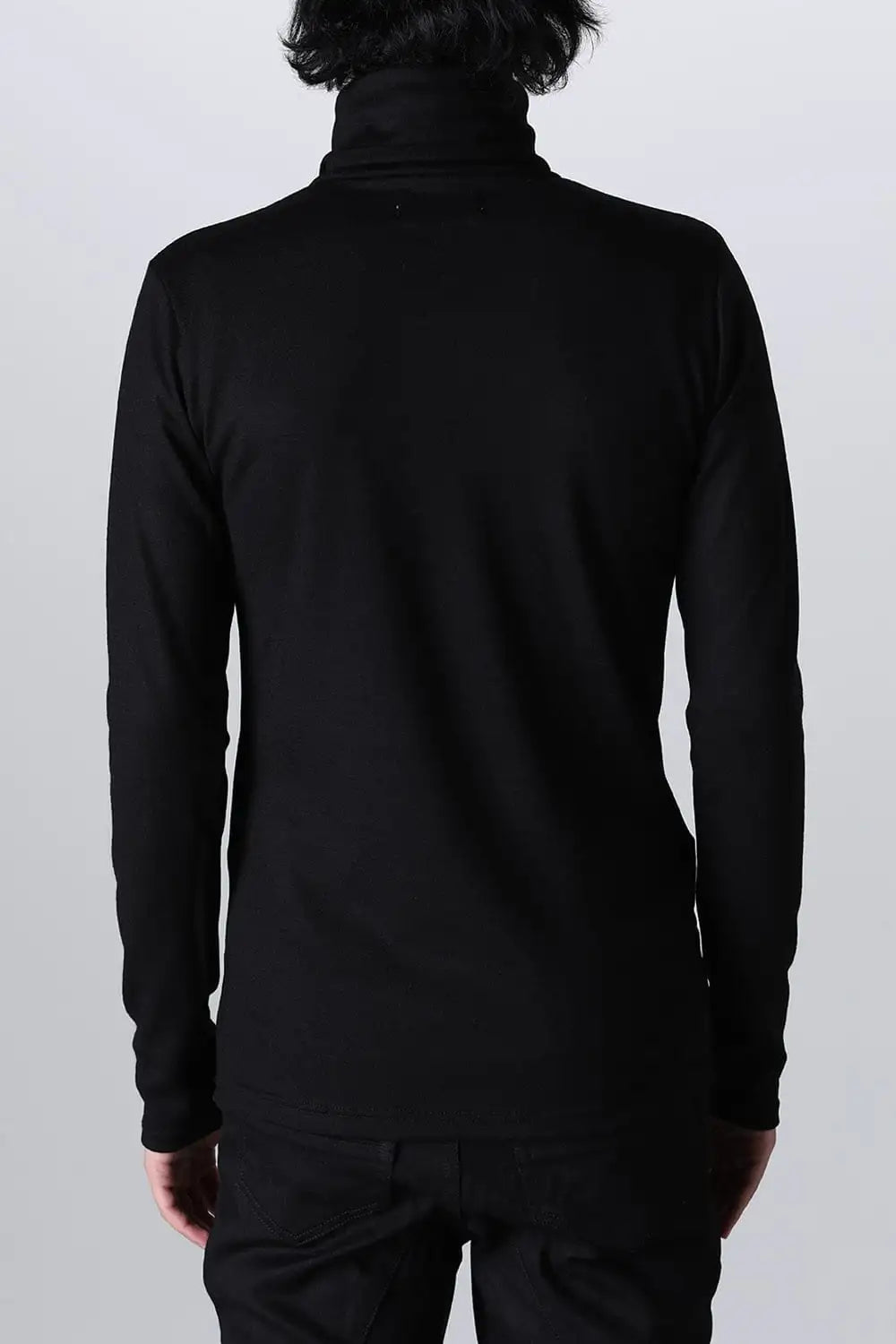 Washable Wool Turtle Neck Black