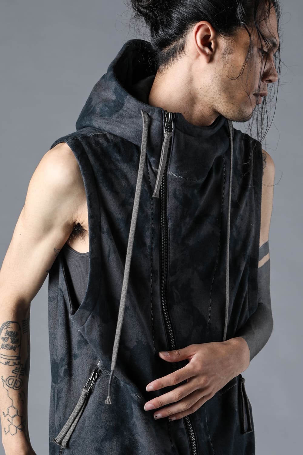 Untwisted Fleece-Line Coate Hooded Vest