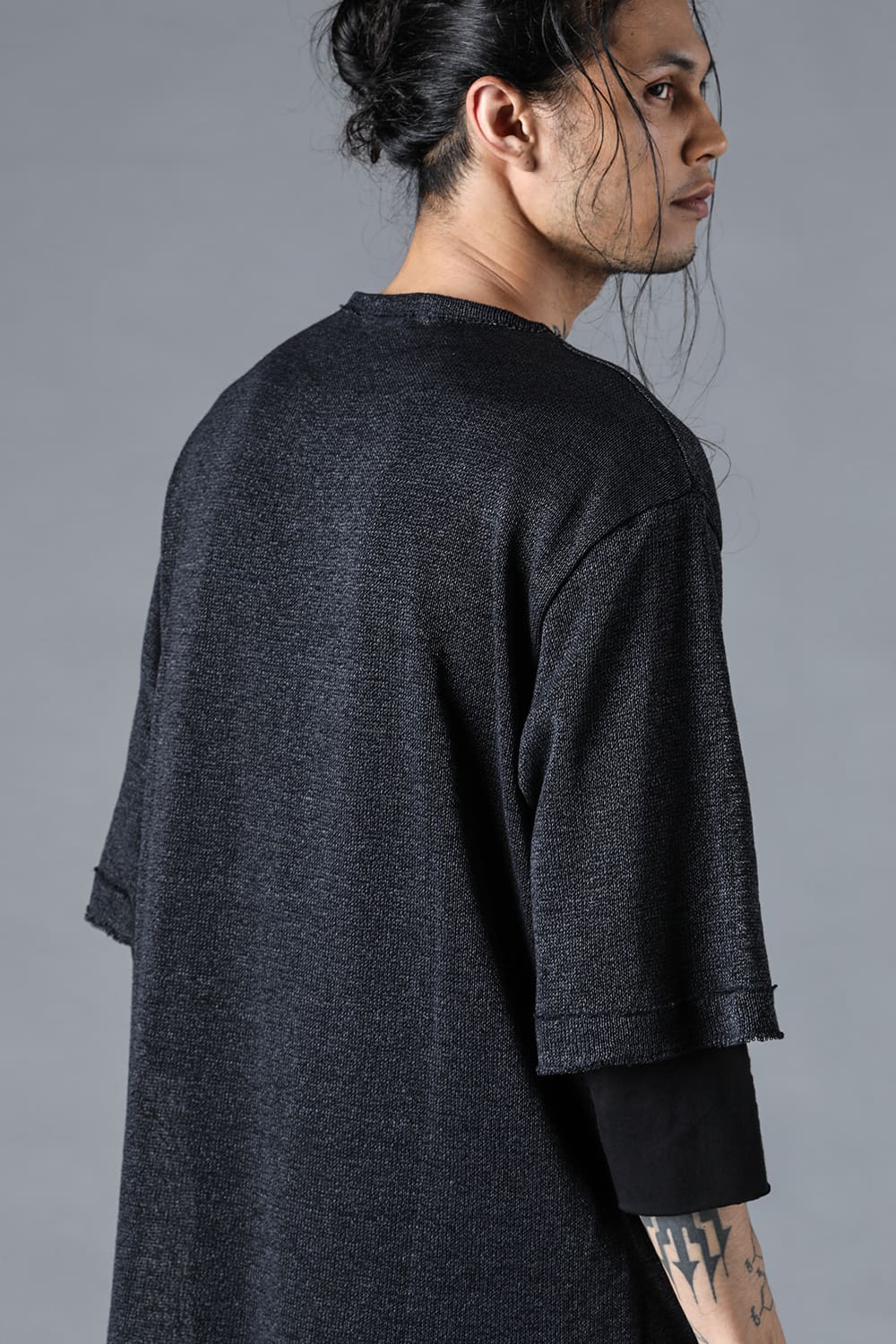 Washi x Rayon Knit Layered T-Shirt