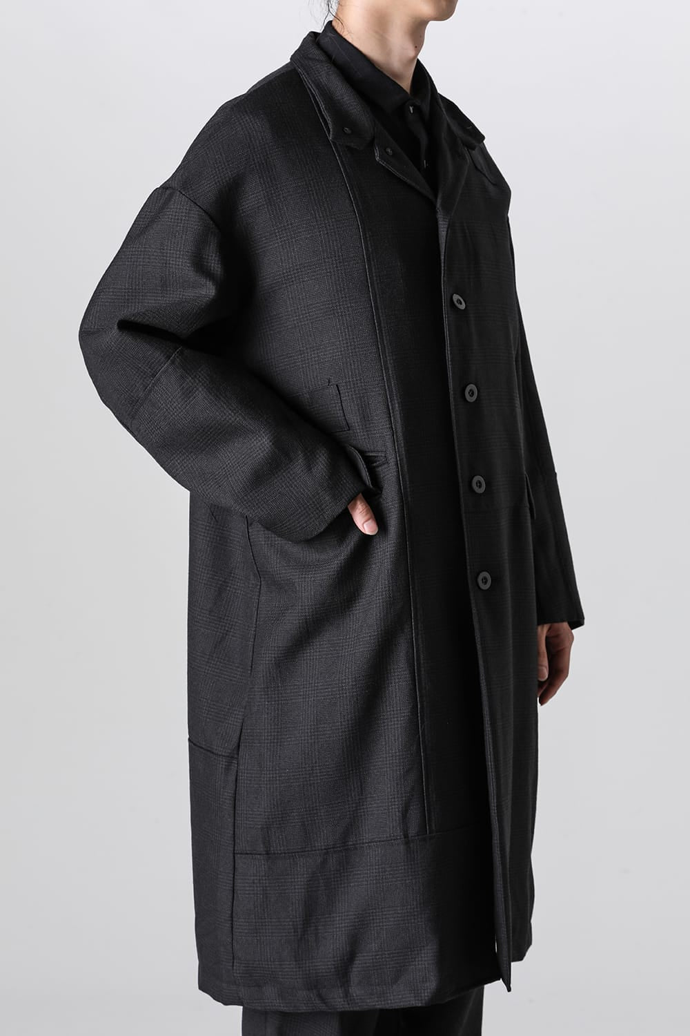 パッチワーク リラックス フィット コート グレン チェック FIGS