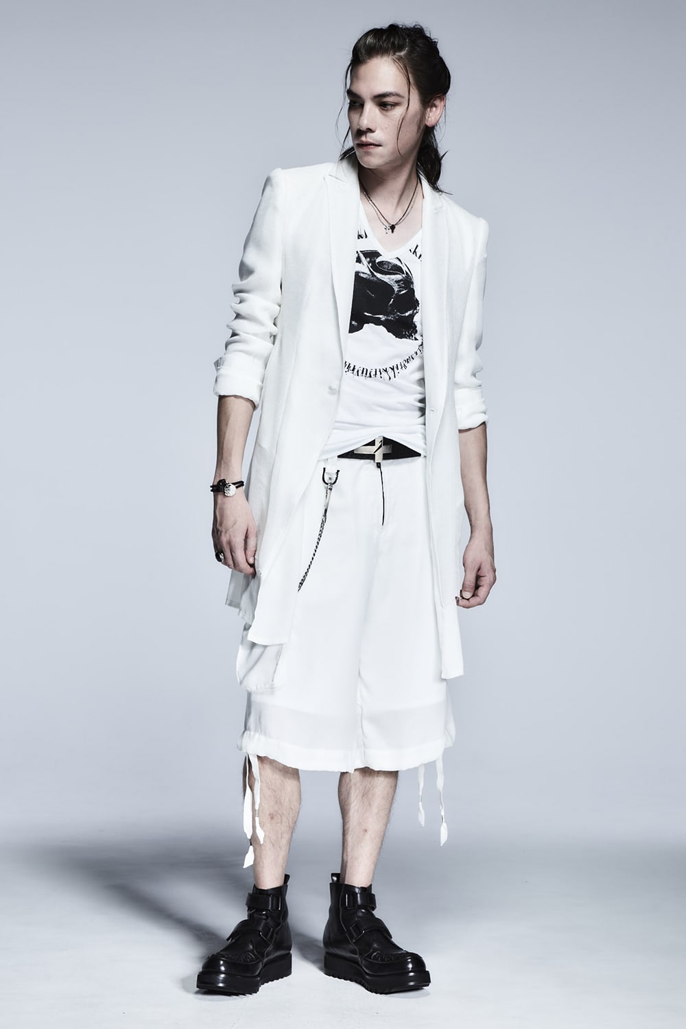 Layerd Long Jacket White