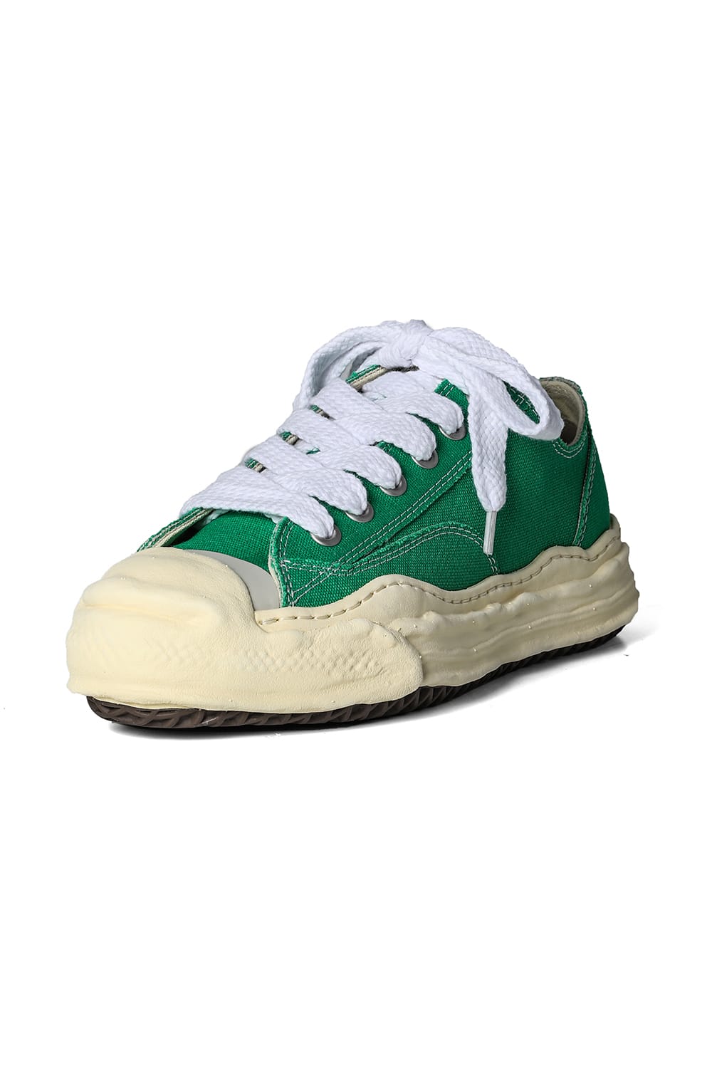 HANK- Original sole sneaker LOW Cut canvas Vintage like Sole Green