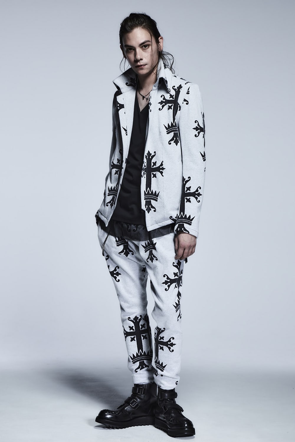 High Collar Short Jacket White