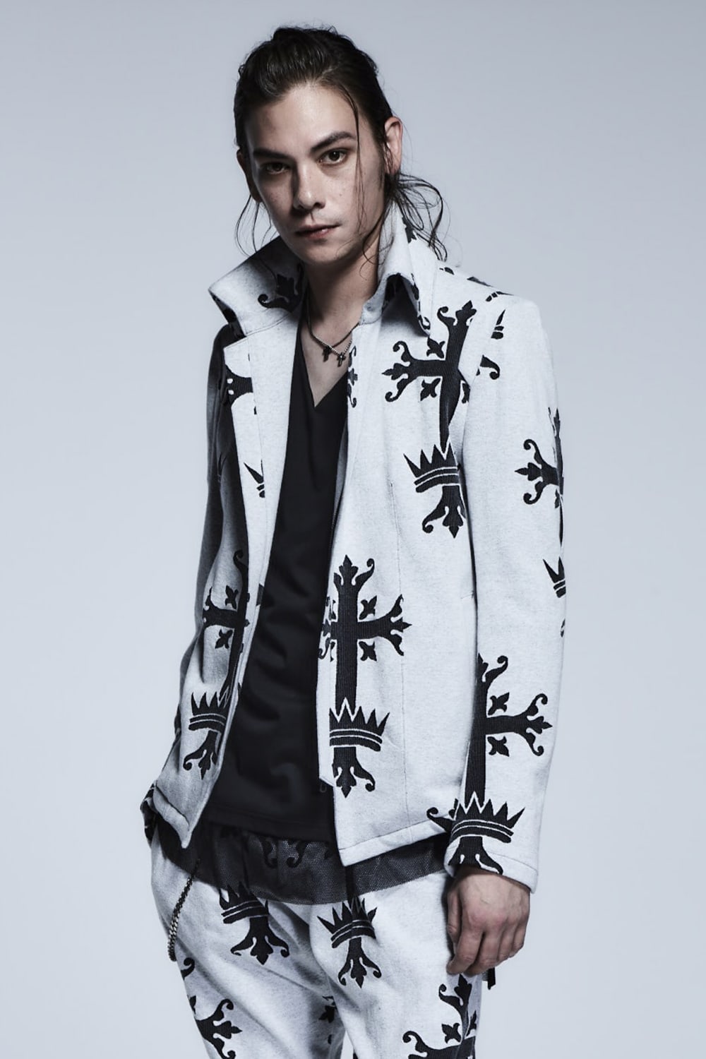 High Collar Short Jacket White