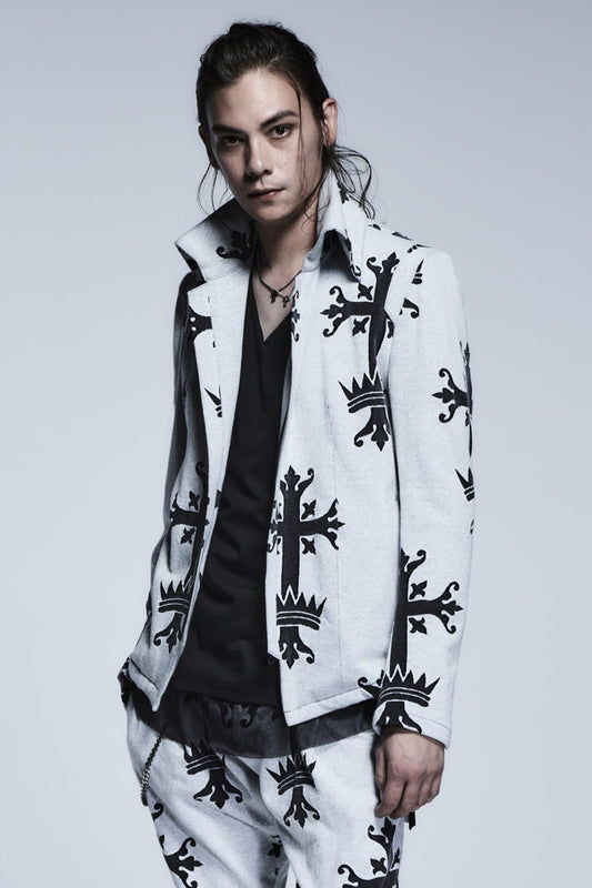 High Collar Short Jacket White