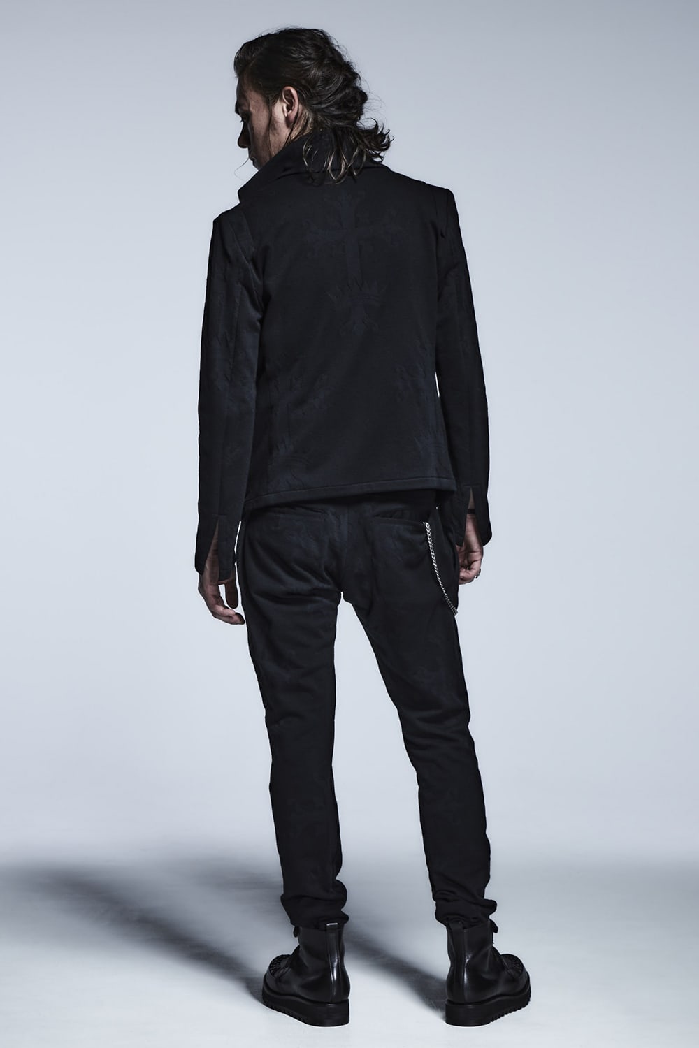 High Collar Short Jacket Black