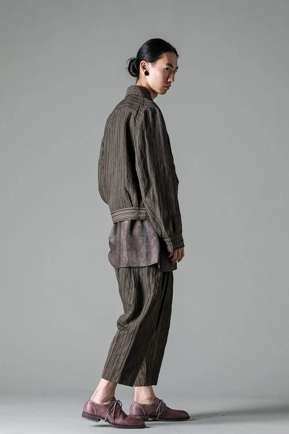 Cropped Winkle Pleats Jacket