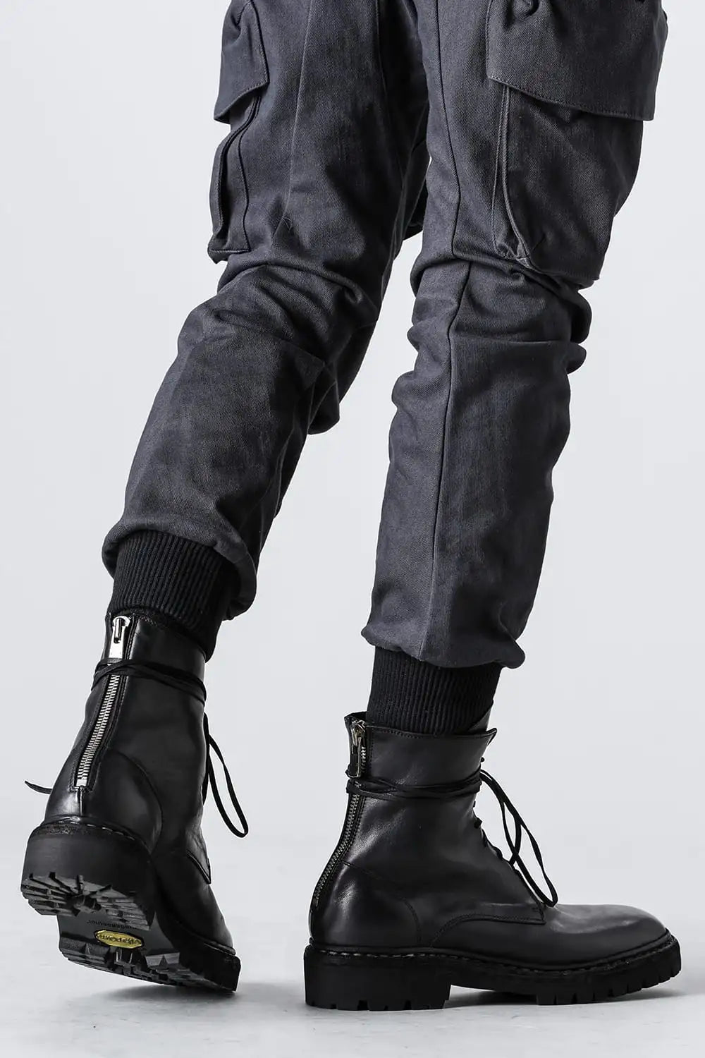 Norwegian welted Vibram-sole Back Zip Race Up Boots Horse Full Grain - 795BZV_N