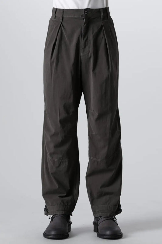Dry Cotton Wide Trousers  Olive Drab