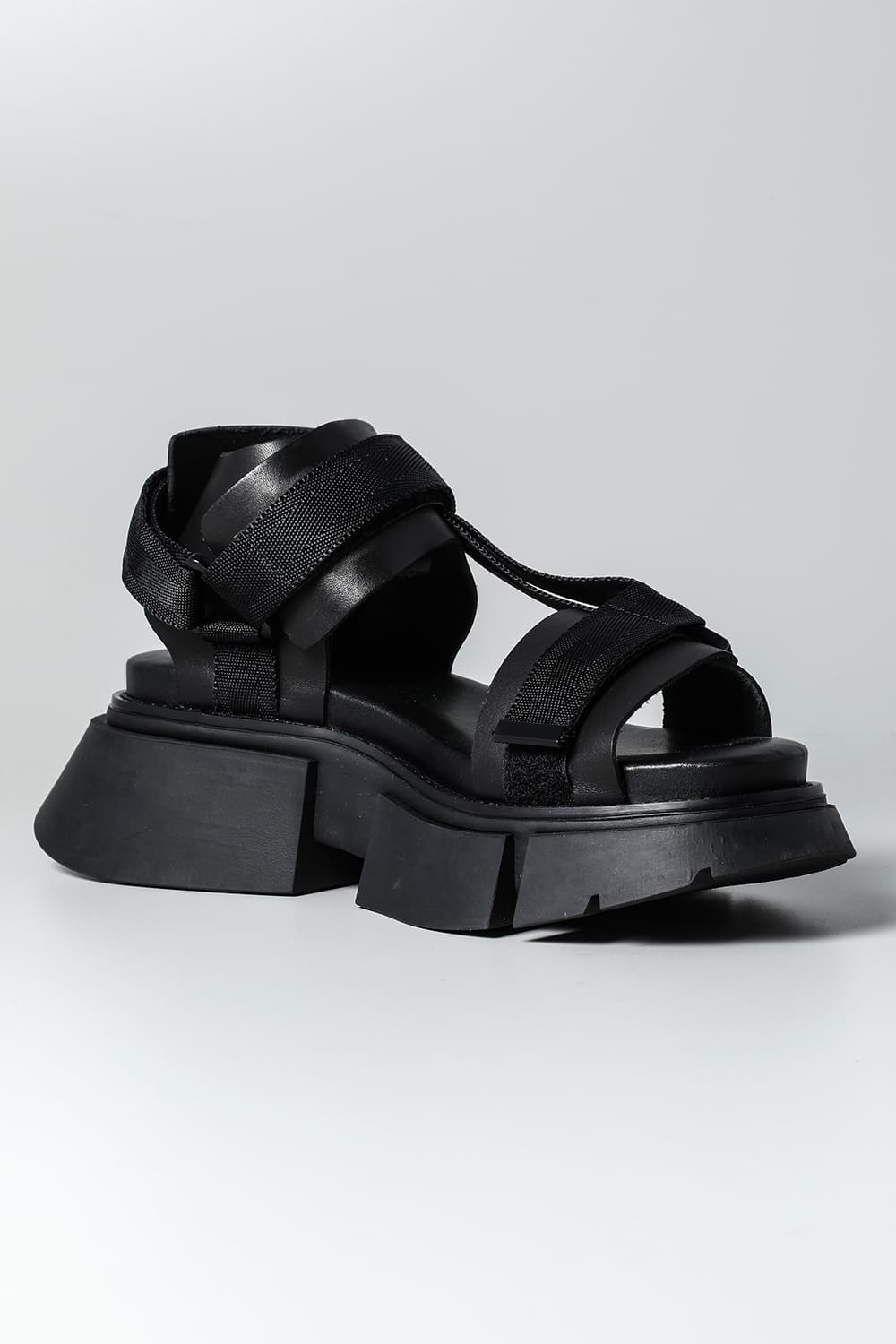 Poly Strap Over Sandal Black
