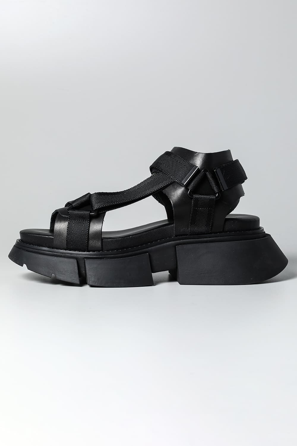 Poly Strap Over Sandal Black