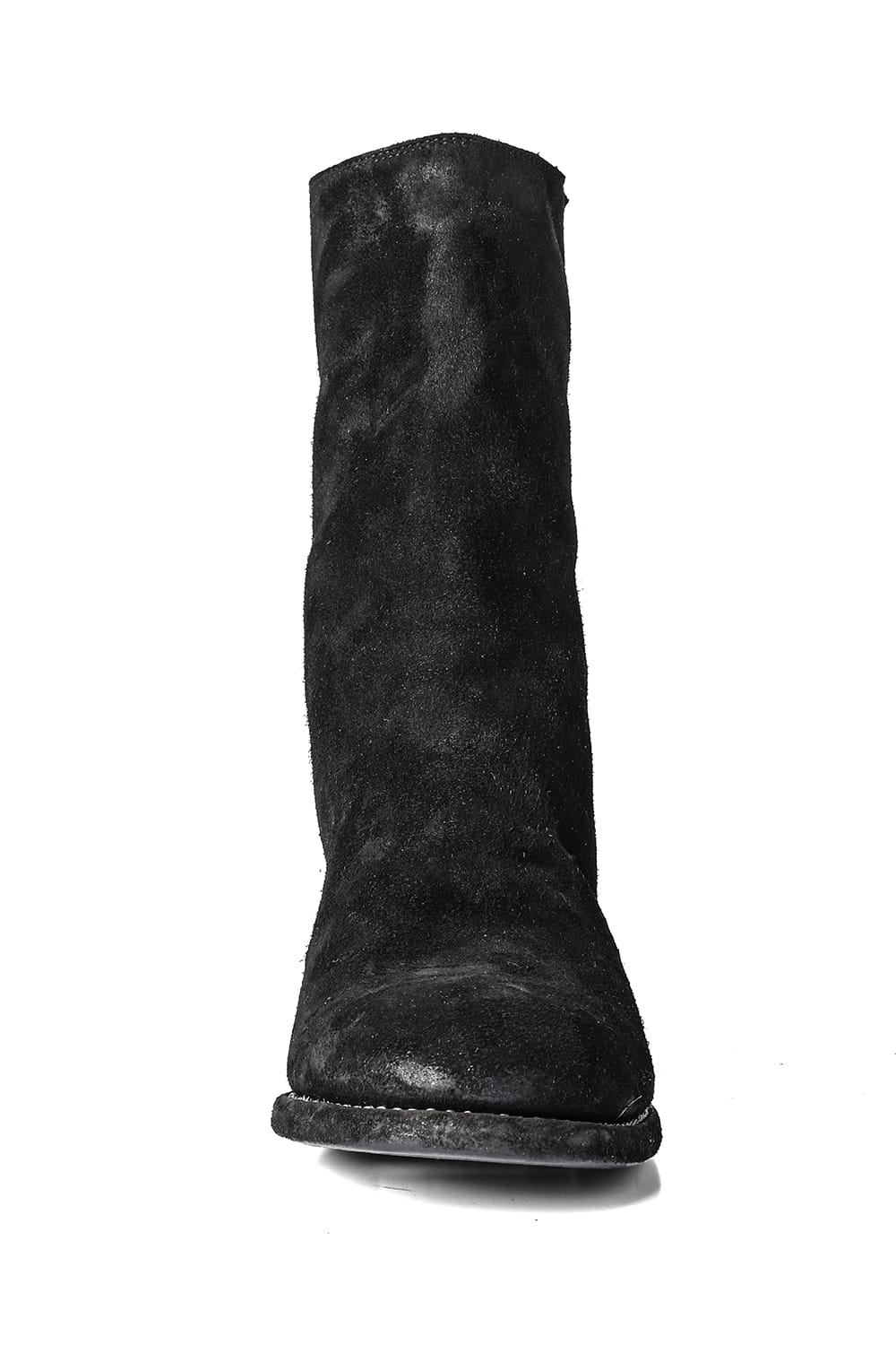 Back Zip Boots Double Sole Wide Model - Horse Reverse Leather