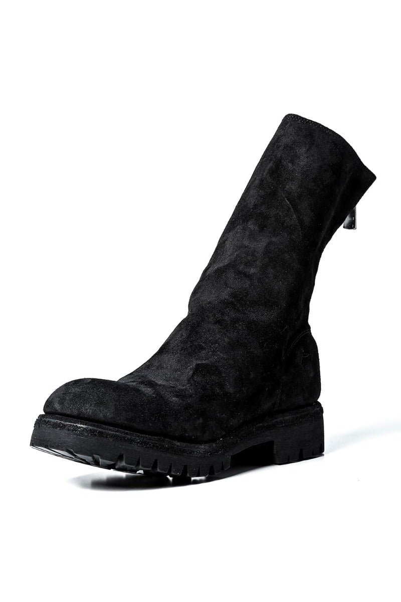 Back Zip Boots Sole Rubber - Baby Buffalo Reverse