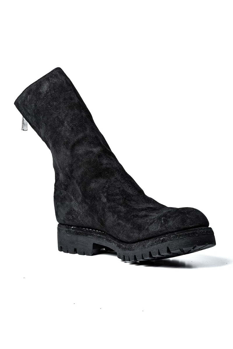 Back Zip Boots Sole Rubber - Baby Buffalo Reverse