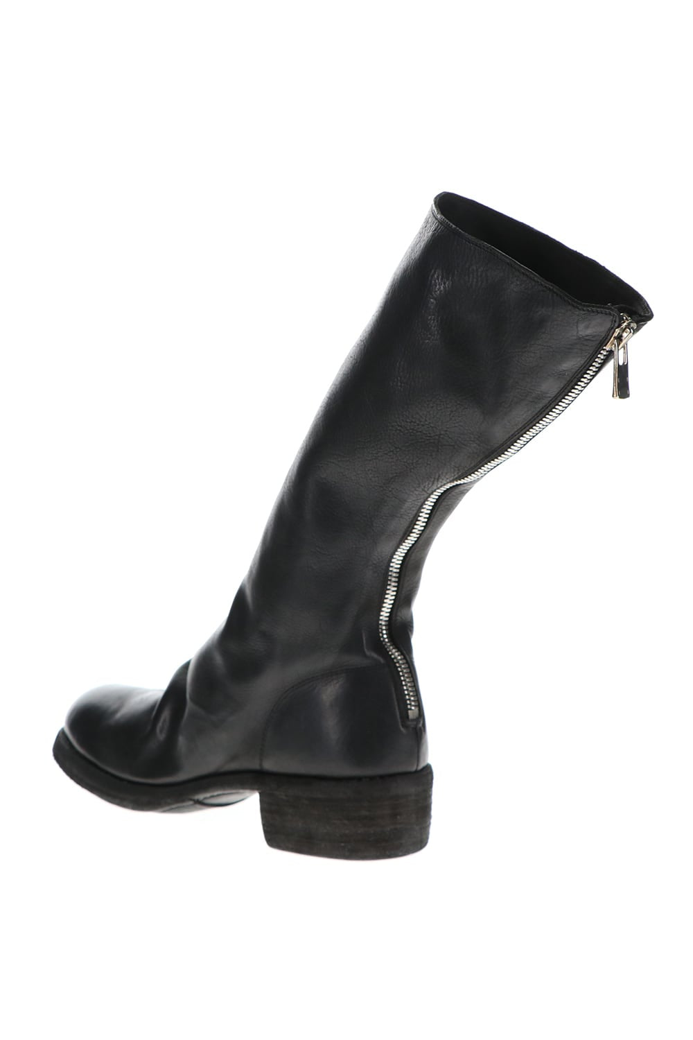 Long Back Zip Boots Calf Full Grain Leather