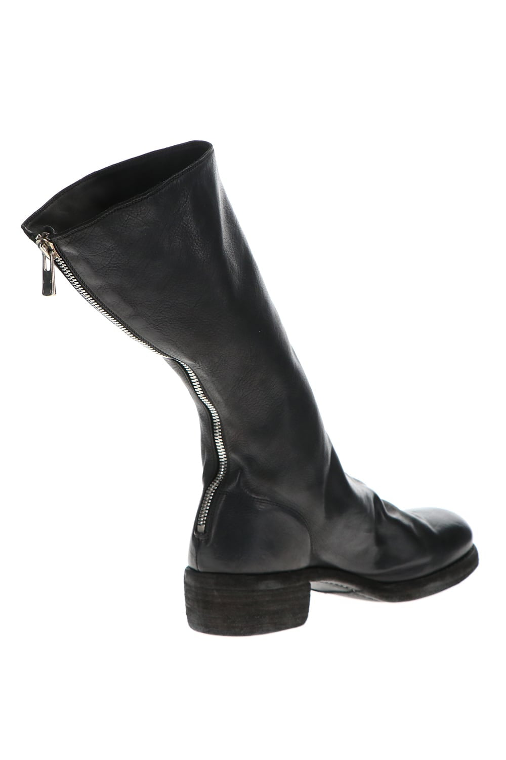 Long Back Zip Boots Calf Full Grain Leather