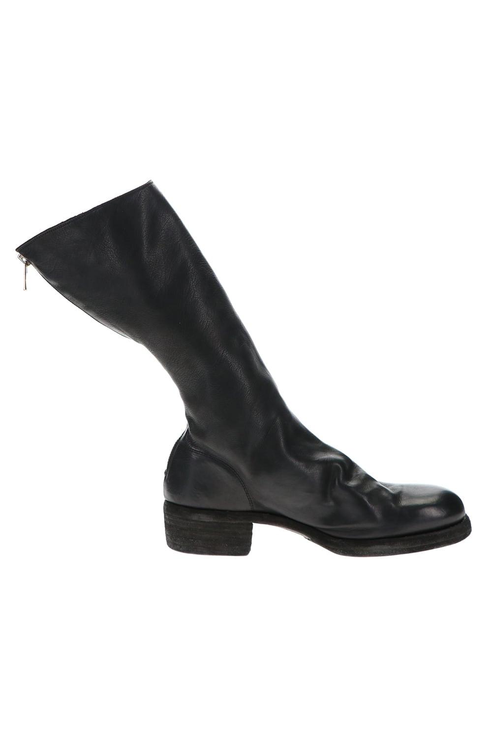 Long Back Zip Boots Calf Full Grain Leather